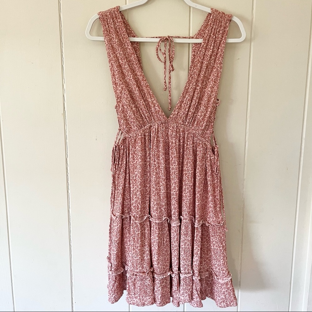 MAHINA Pink Floral Baby doll Dress size Medium